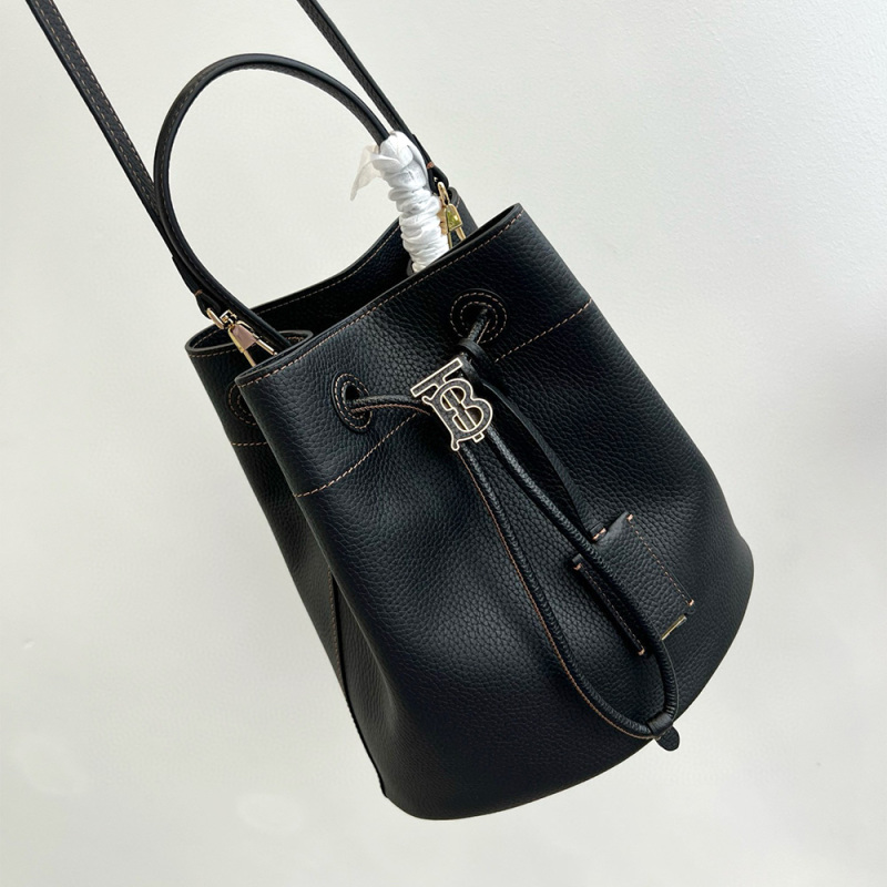 BURBERRY Small Check Bucket Bag
