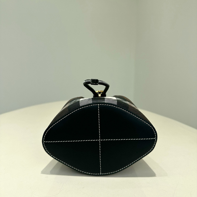 BURBERRY Mini Check Bucket Bag