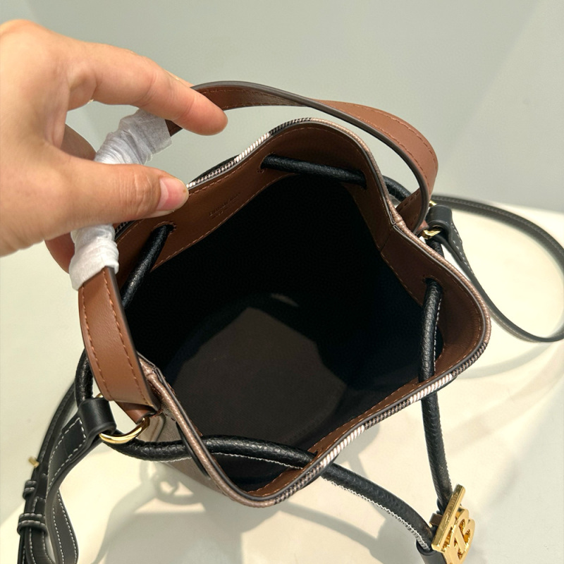 BURBERRY Mini Check Bucket Bag