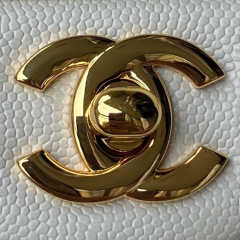 CHANEL Classic Flap Bag Grained Calfskin 23cm