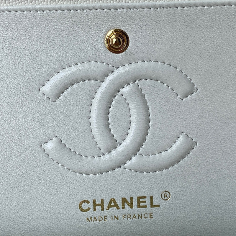 CHANEL Classic Flap Bag Grained Calfskin 23cm