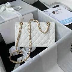 CHANEL Classic Flap Bag Grained Calfskin 23cm