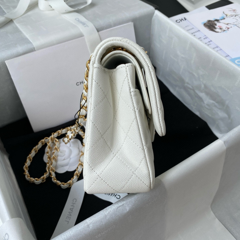 CHANEL Classic Flap Bag Grained Calfskin 23cm