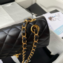 CHANEL Classic Flap Bag Grained Calfskin 23cm