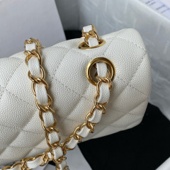 CHANEL Classic Flap Bag Grained Calfskin 23cm