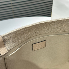 CHLOÉ WOODY TOTE BAG IN LINEN