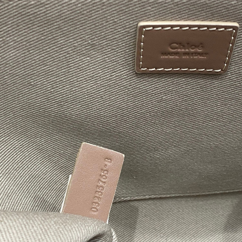 CHLOÉ WOODY TOTE BAG IN LINEN