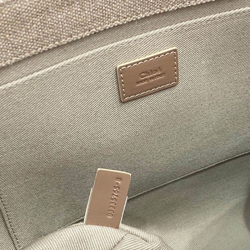CHLOÉ LARGE TOTE BAG IN LINEN