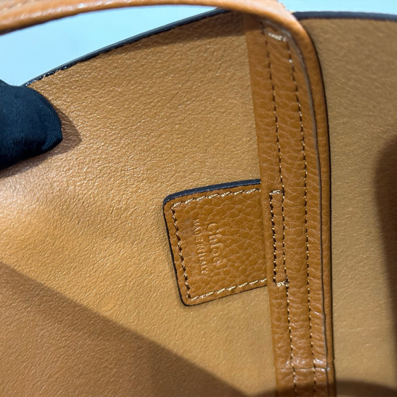 LARGE CHLOÉ SPIN TOTE BAG IN GRAINED LEATHER
