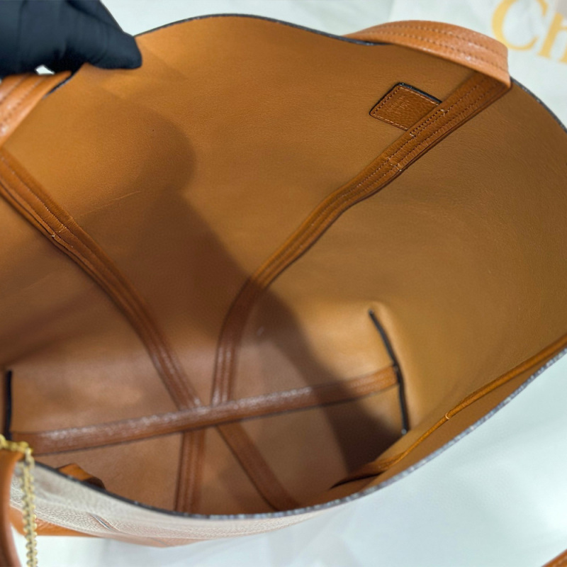 LARGE CHLOÉ SPIN TOTE BAG IN GRAINED LEATHER