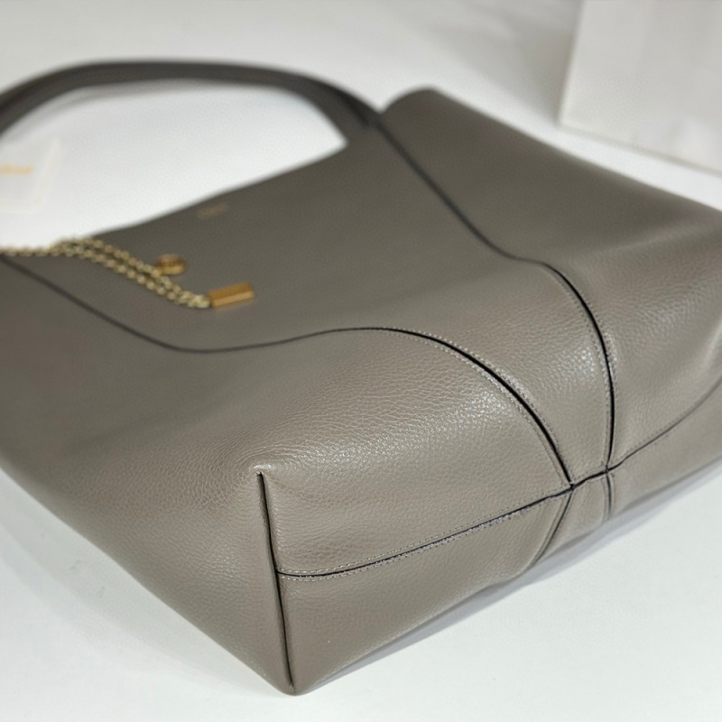 LARGE CHLOÉ SPIN TOTE BAG IN GRAINED LEATHER
