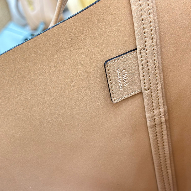 LARGE CHLOÉ SPIN TOTE BAG IN GRAINED LEATHER
