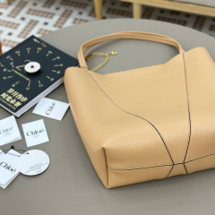 LARGE CHLOÉ SPIN TOTE BAG IN GRAINED LEATHER