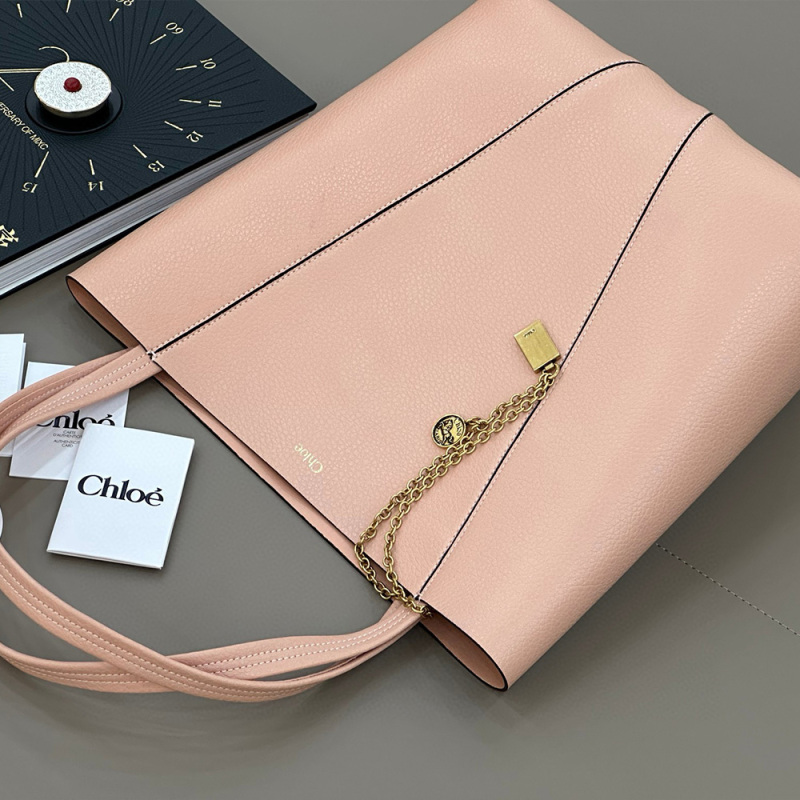 CHLOÉ SPIN TOTE BAG IN GRAINED LEATHER