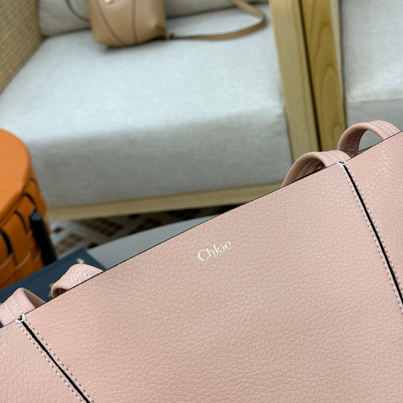 CHLOÉ SPIN TOTE BAG IN GRAINED LEATHER