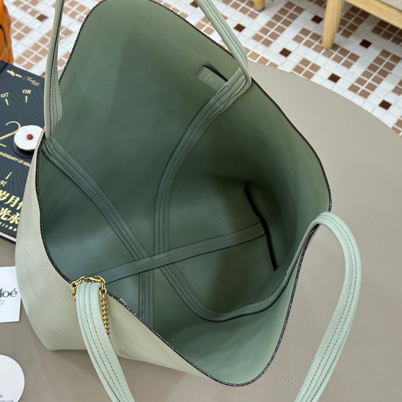 LARGE CHLOÉ SPIN TOTE BAG IN GRAINED LEATHER