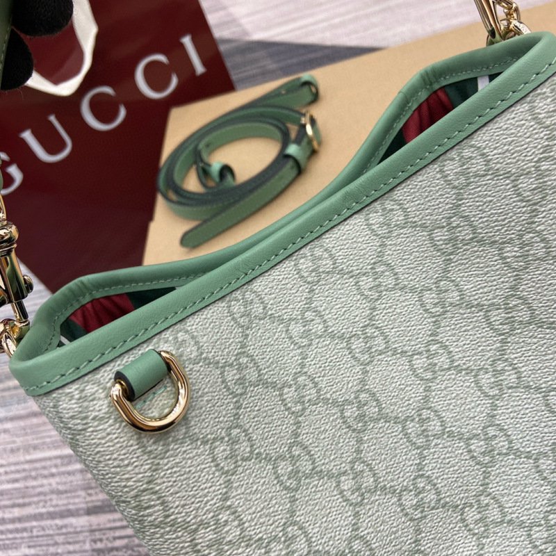 GUCCI GG Emblem small bucket bag