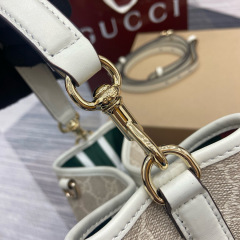 GUCCI GG Emblem small bucket bag