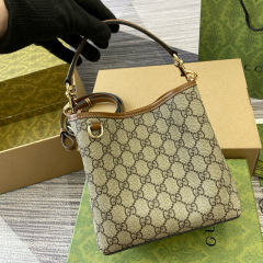 GUCCI GG Emblem small bucket bag
