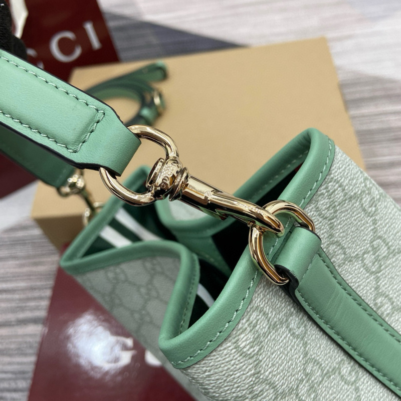 GUCCI GG Emblem small bucket bag