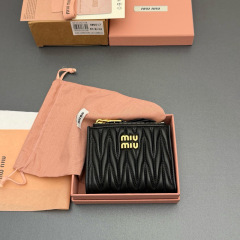 MIU MIU Matelassé nappa leather small wallet