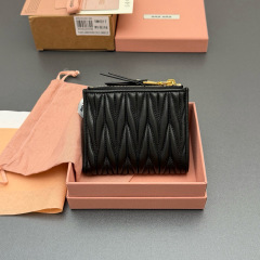 MIU MIU Matelassé nappa leather small wallet