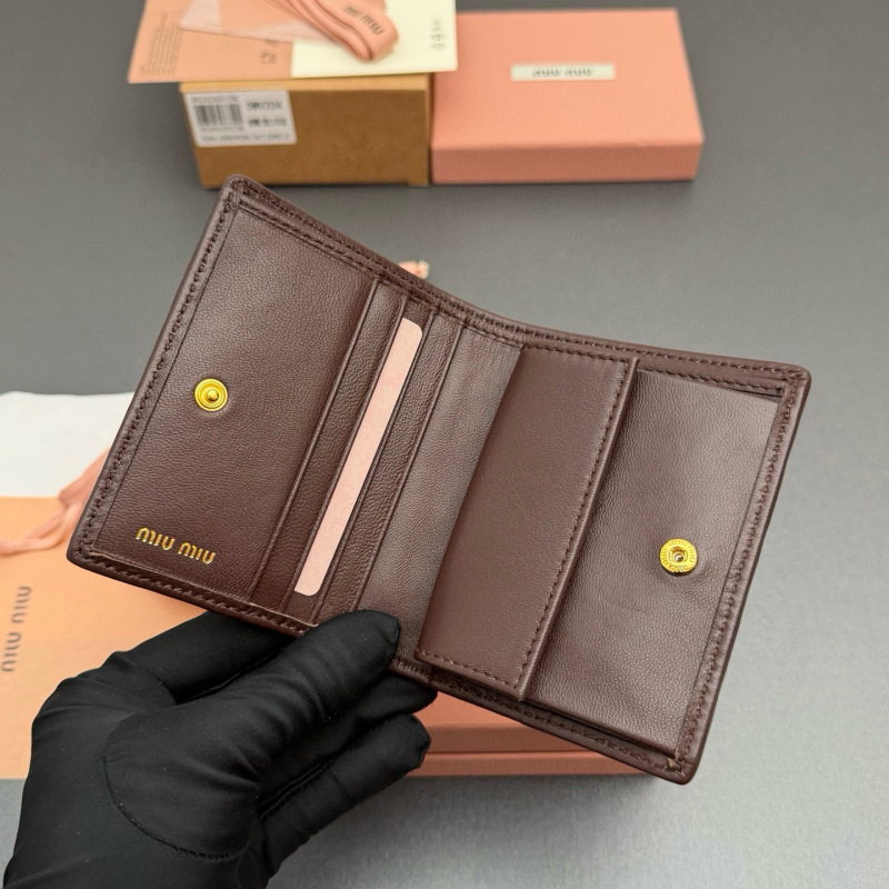 MIU MIU Small matelassé nappa leather wallet