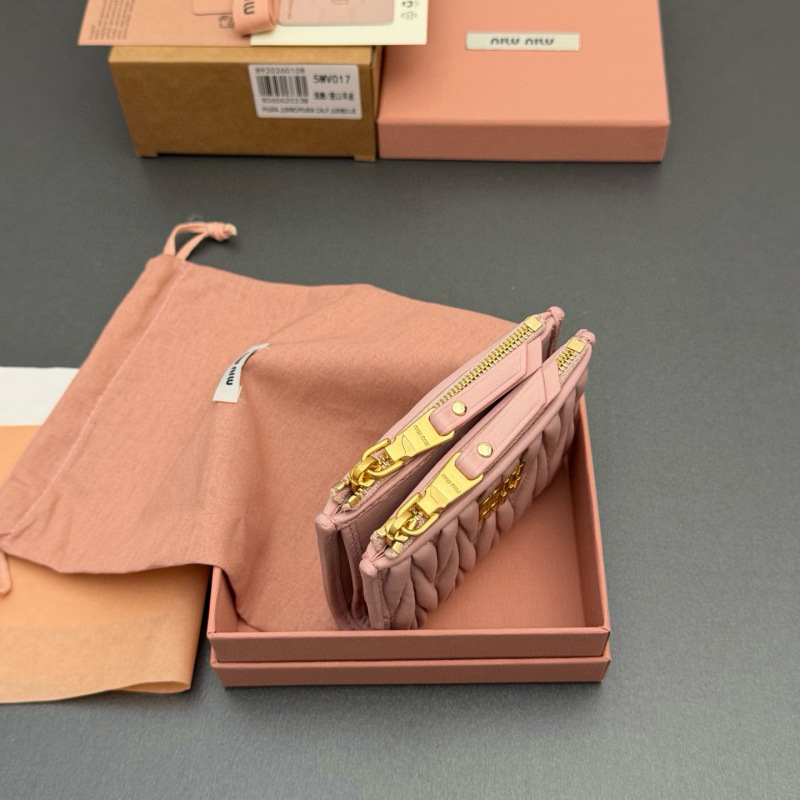 MIU MIU Matelassé nappa leather small wallet