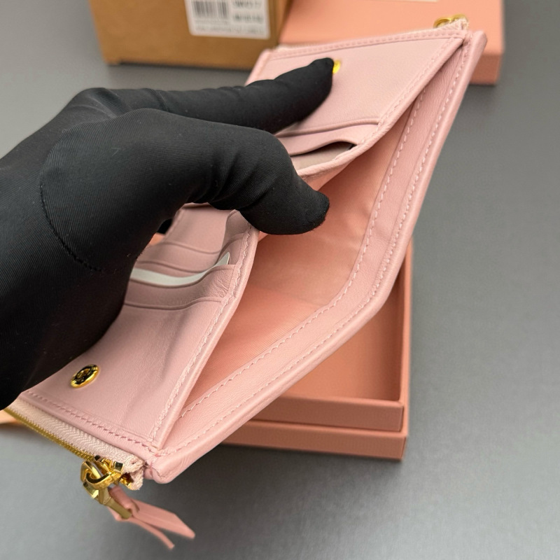 MIU MIU Matelassé nappa leather small wallet