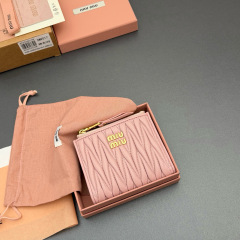 MIU MIU Matelassé nappa leather small wallet
