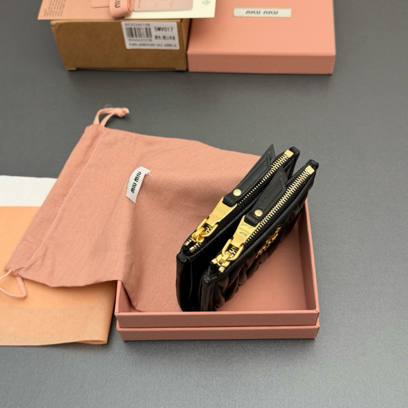 MIU MIU Matelassé nappa leather small wallet