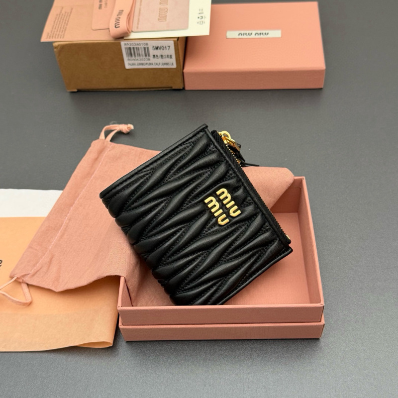 MIU MIU Matelassé nappa leather small wallet