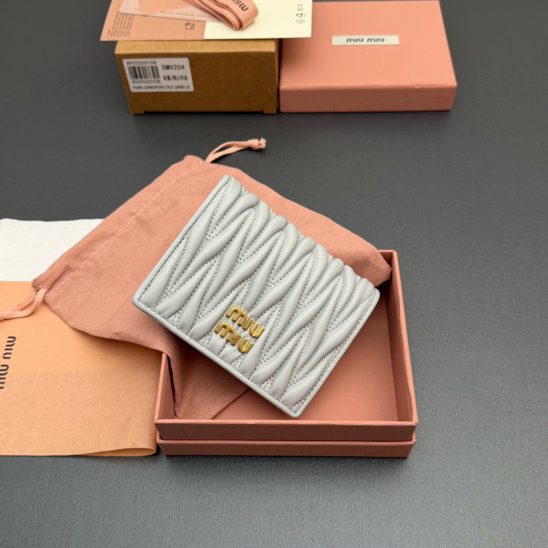 MIU MIU Small matelassé nappa leather wallet