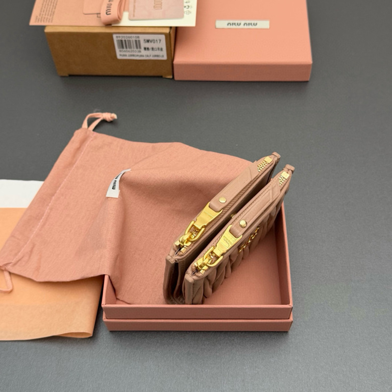 MIU MIU Matelassé nappa leather small wallet