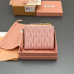 MIU MIU Matelassé nappa leather small wallet