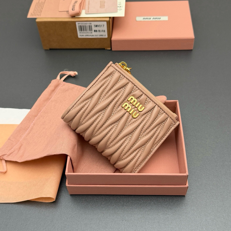 MIU MIU Matelassé nappa leather small wallet