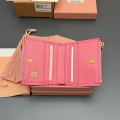 MIU MIU Matelassé nappa leather small wallet