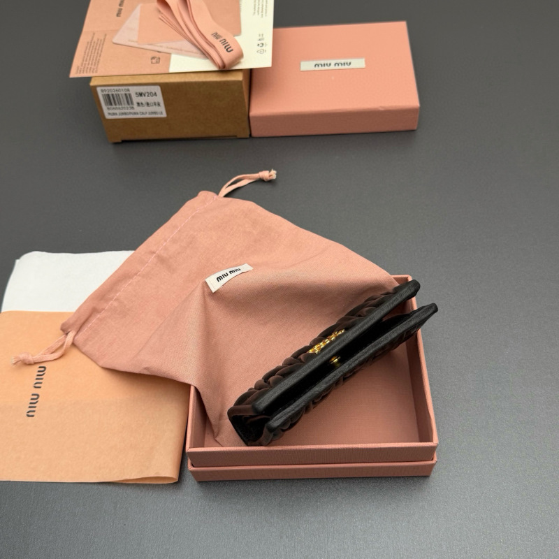 MIU MIU Small matelassé nappa leather wallet