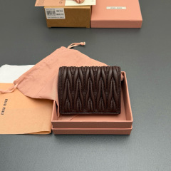 MIU MIU Small matelassé nappa leather wallet
