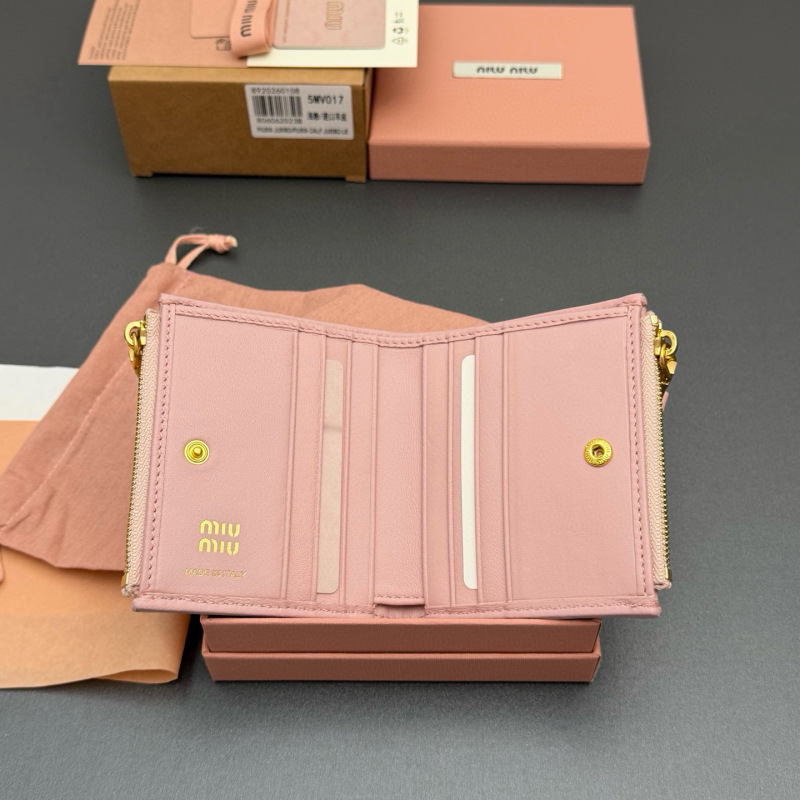 MIU MIU Matelassé nappa leather small wallet
