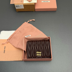MIU MIU Small matelassé nappa leather wallet