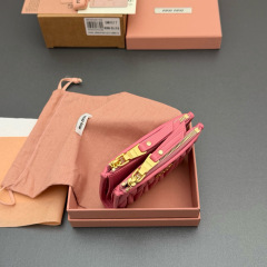 MIU MIU Matelassé nappa leather small wallet