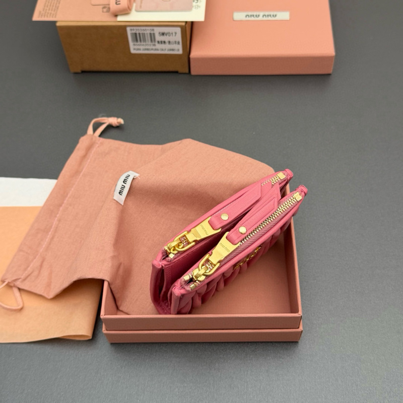 MIU MIU Matelassé nappa leather small wallet