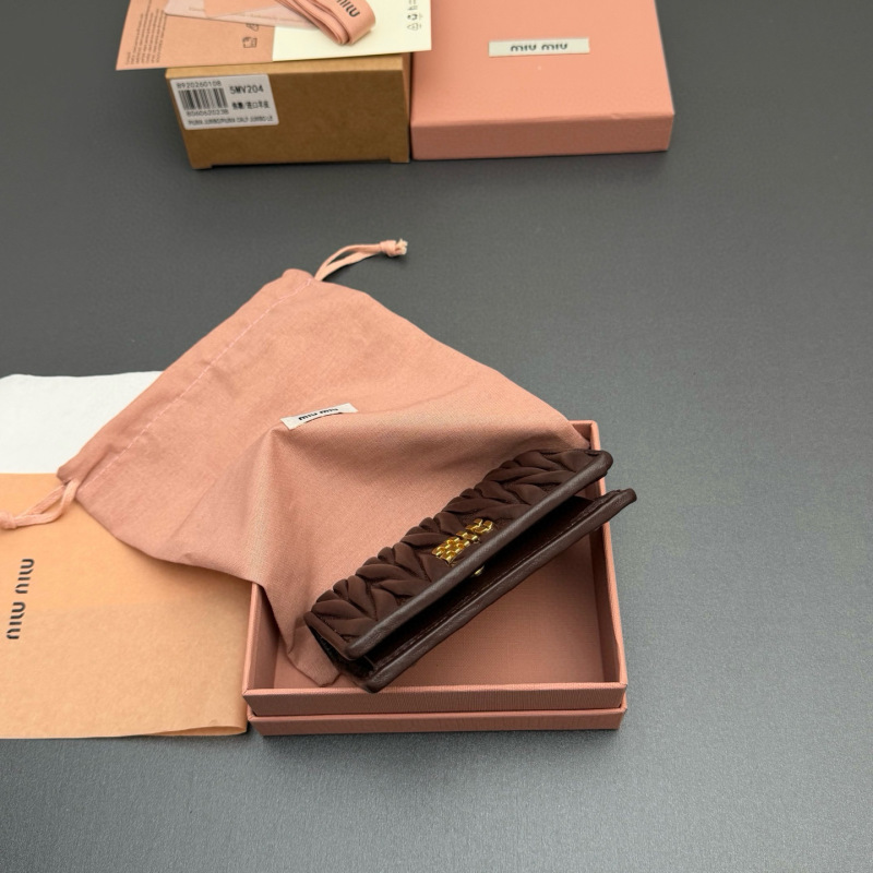 MIU MIU Small matelassé nappa leather wallet