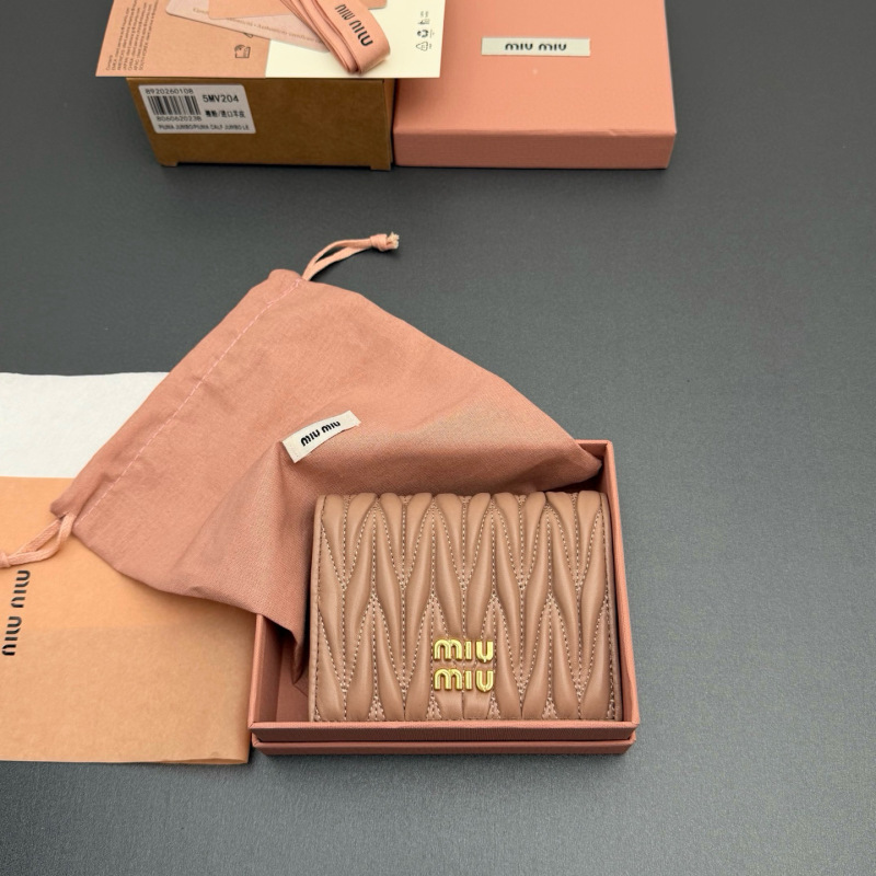 MIU MIU Small matelassé nappa leather wallet