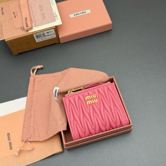 MIU MIU Matelassé nappa leather small wallet