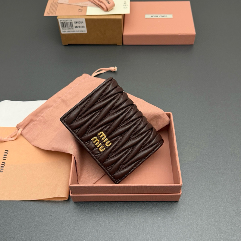 MIU MIU Small matelassé nappa leather wallet