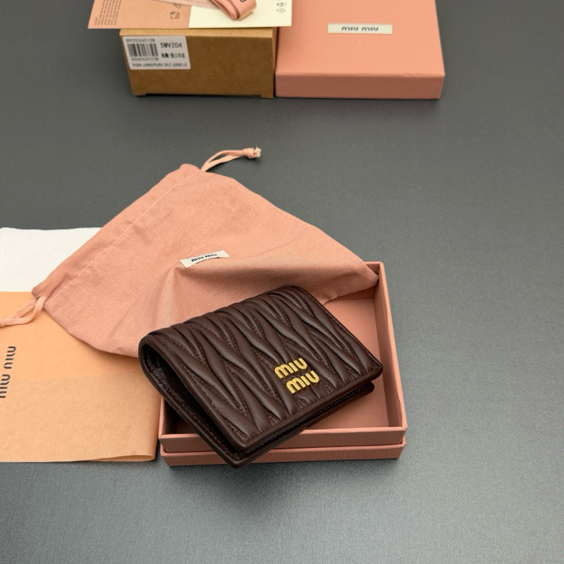 MIU MIU Small matelassé nappa leather wallet