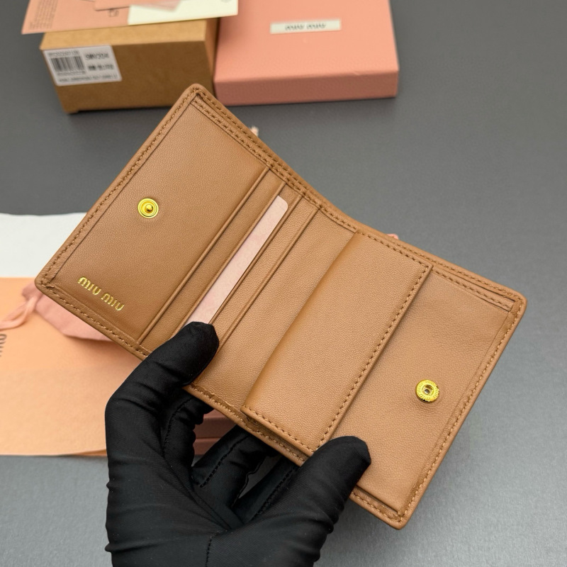MIU MIU Small matelassé nappa leather wallet