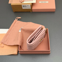 MIU MIU Matelassé nappa leather small wallet